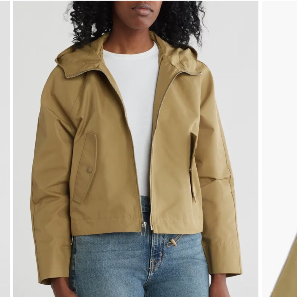 Steve Madden Cropped Utility Jacket in Tan/olive